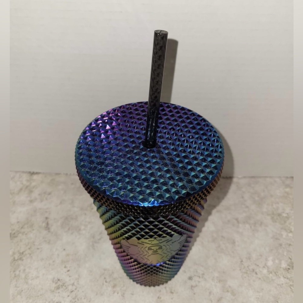 Starbucks Halloween 2023 Oil Slick Rainbow Iridescent Venti Tumbler 16oz - Picture 3 of 7